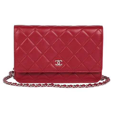 CHANEL Lambskin Quilted Wallet On Chain WOC 